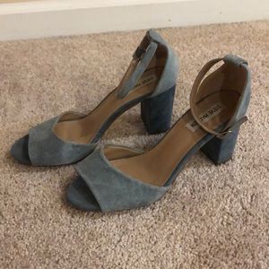 Steve Madden suede block heels